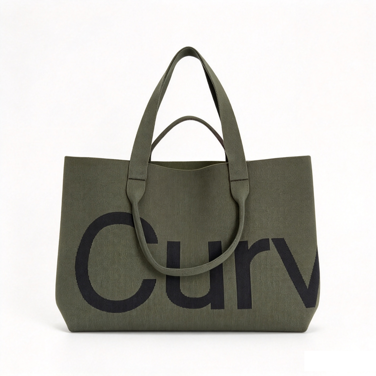 Curves Knit Tote Green