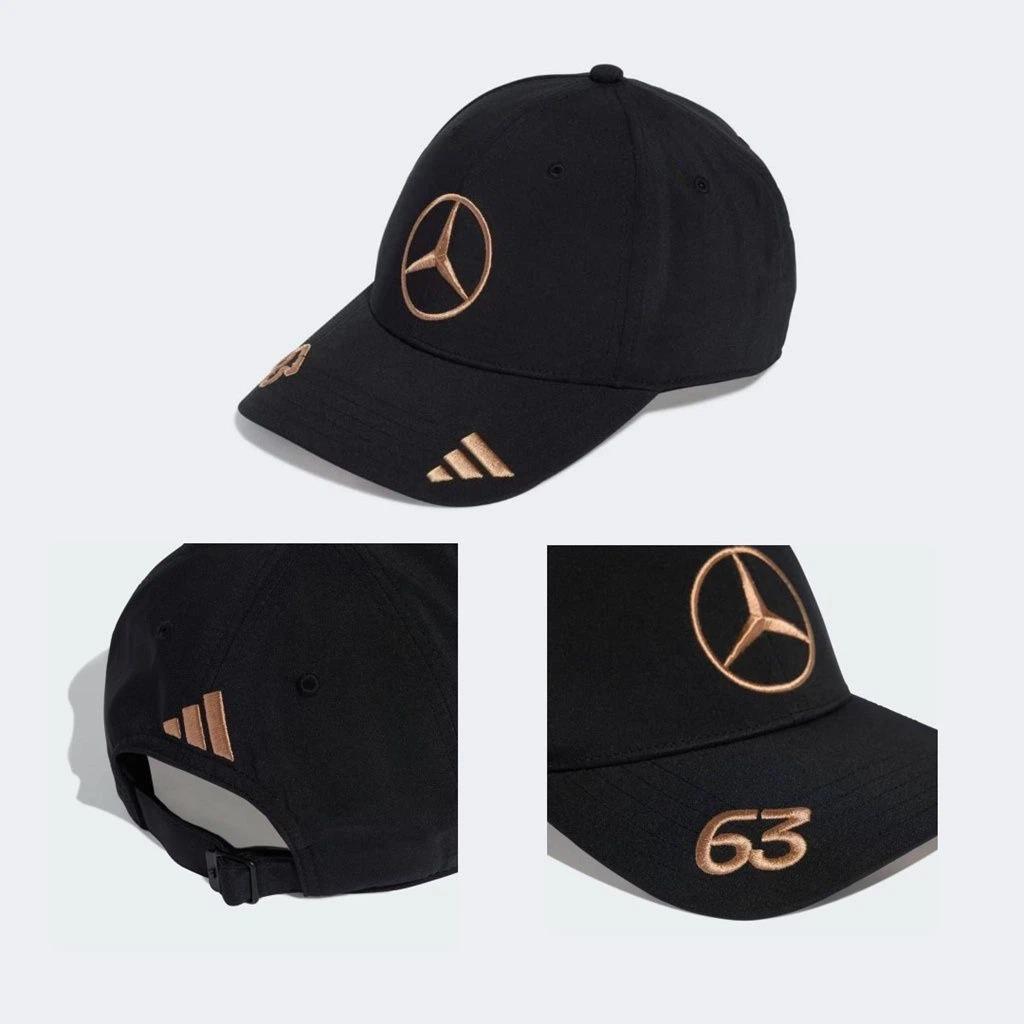 Black Racing Baseball Cap, Copper‑Gold Embroidered Adjustable Dad Hat for Sports Fans