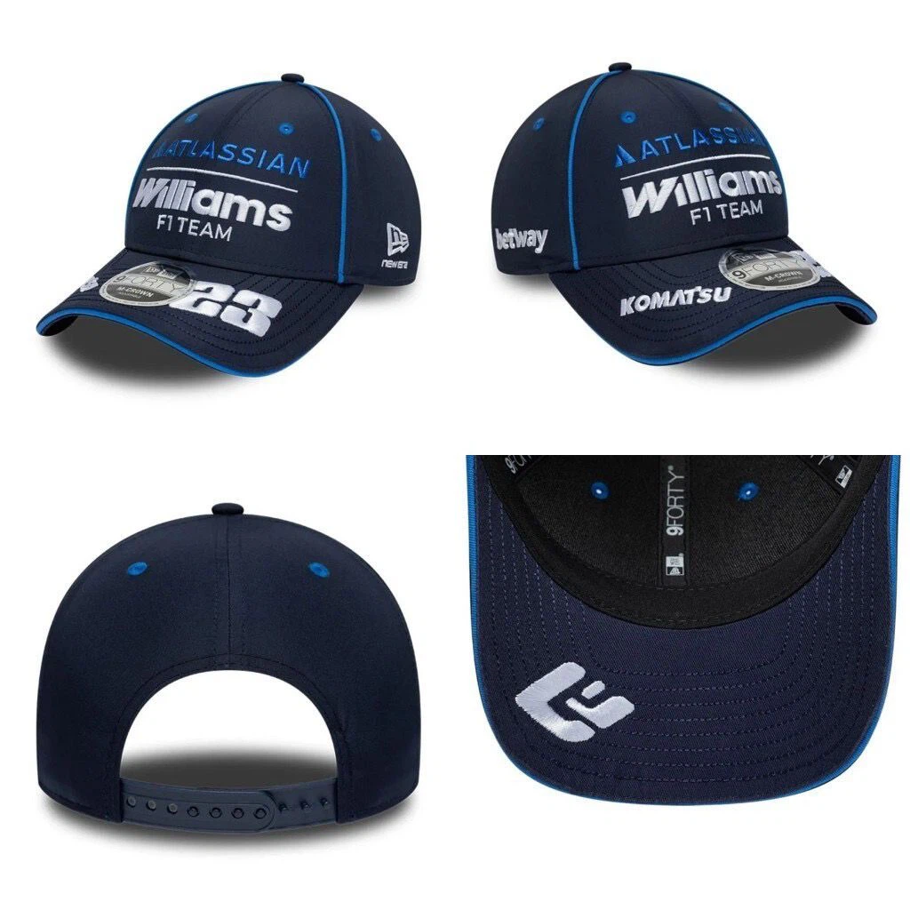 New Era Williams F1 Team #23 Driver 9FORTY Adjustable Snapback Cap, Navy Racing Hat