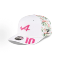 New Era BWT Alpine F1 Pierre Gasly #10 Miami GP 2026 Special 9SEVENTY Stretch‑Snap Cap, White Pink Flamingo Racing Hat