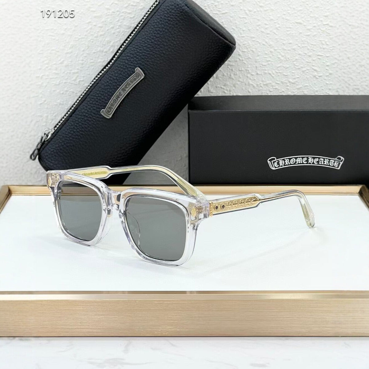 Chrome Hearts AMB Square-Frame Sunglasses