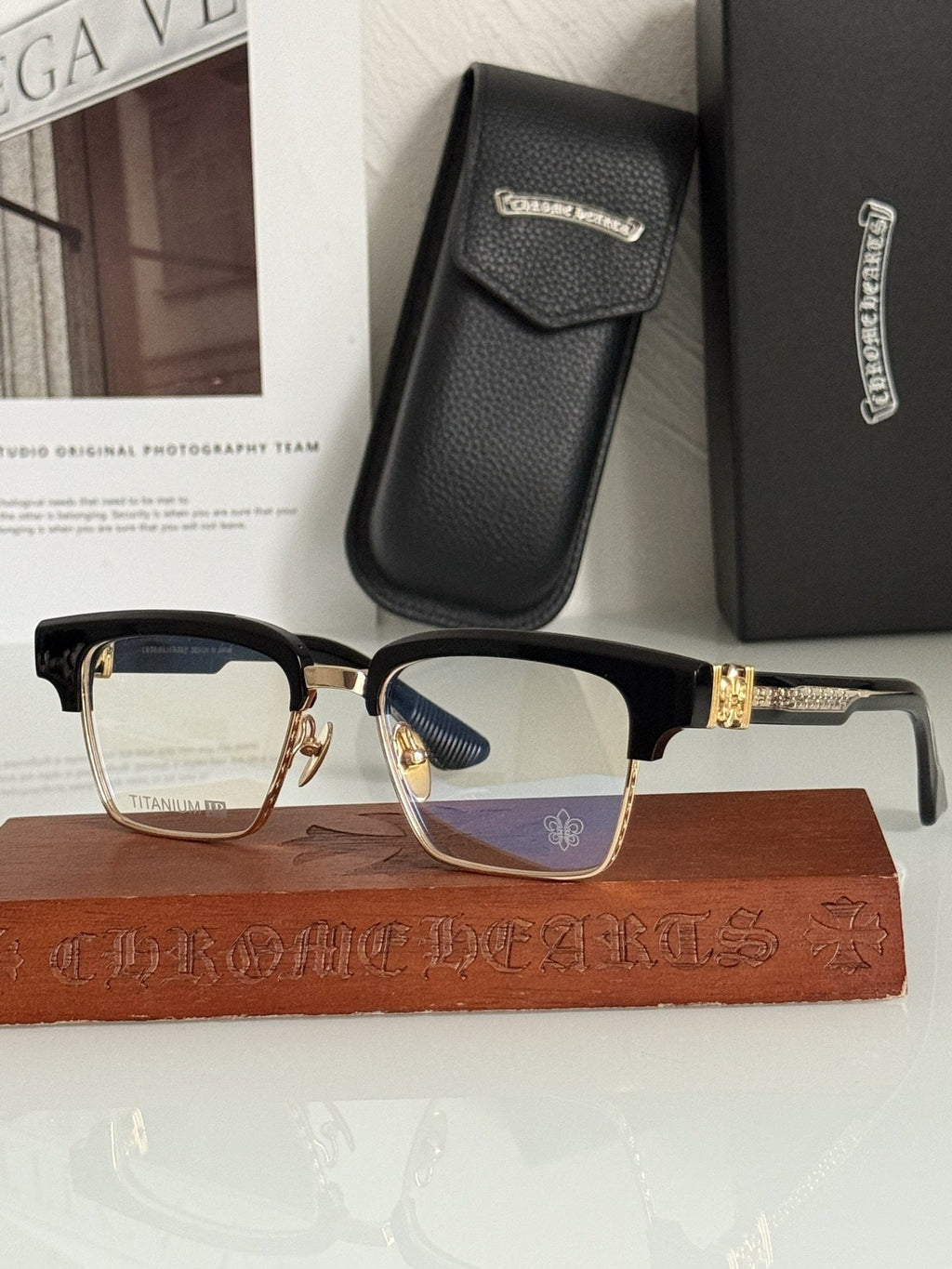 Chrome Hearts Heavy Industries Business Titanium Frame Eyeglasses