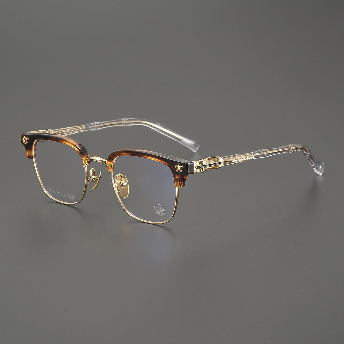 Chrome Hearts Hand-Engraved Vintage Browline Eyeglasses