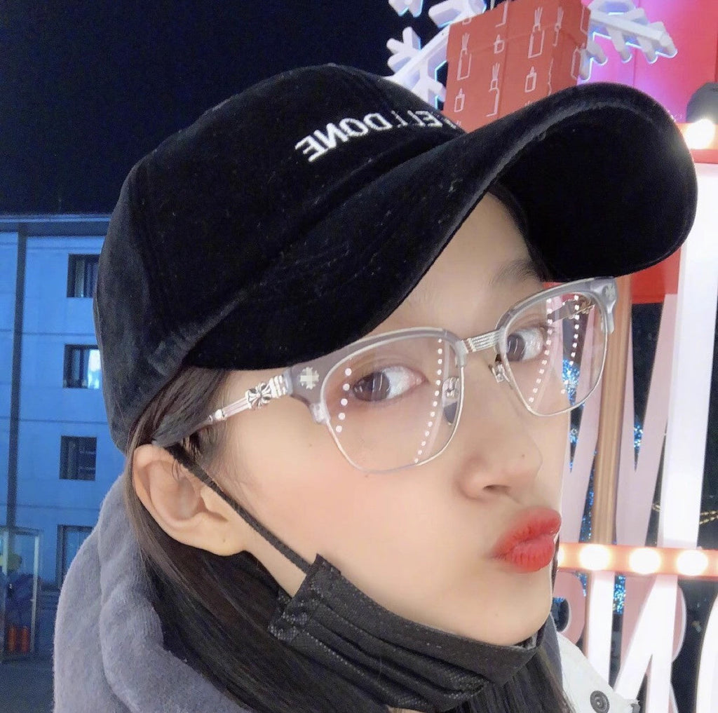 chrome hearts retro half-frame glasses frames