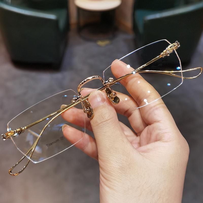 Chrome Hearts trendy frameless glasses